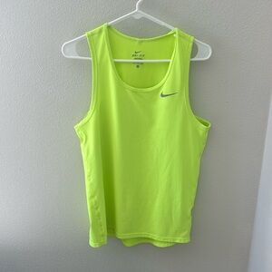 Nike men’s dry fit singlet tank top neon yellow